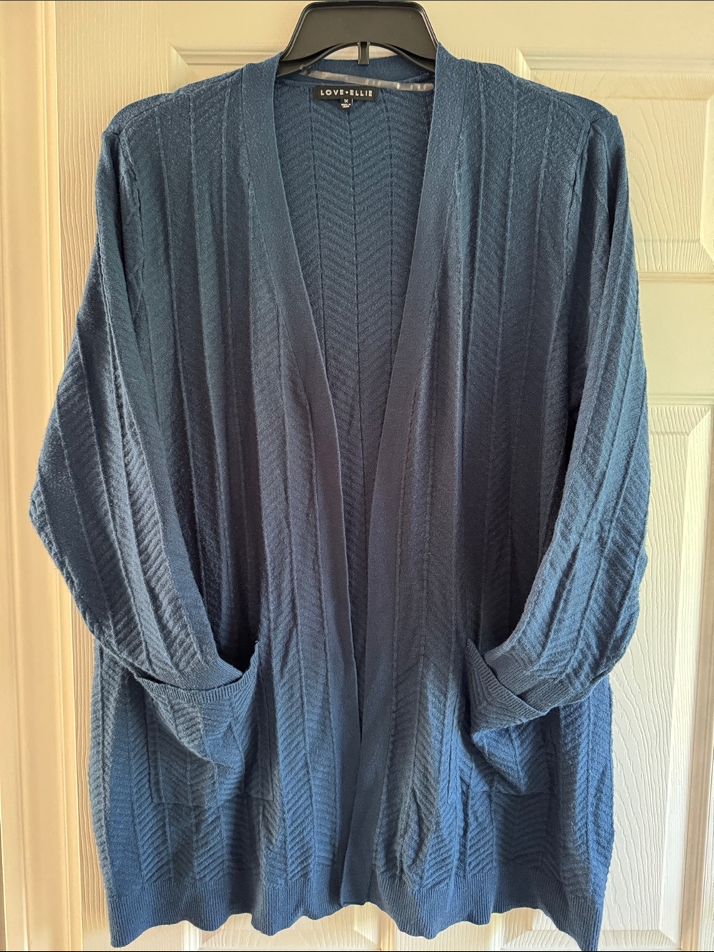 Love+Elle Navy Open-Front Women's Cardigan Sweater